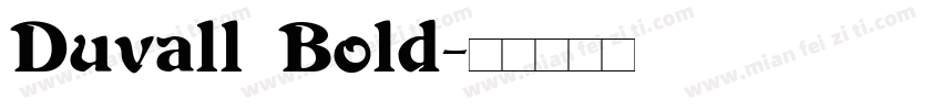 Duvall Bold字体转换